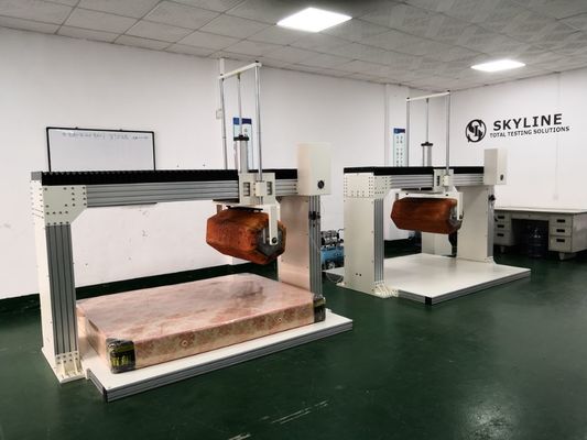 ASTM F1566 / EN1957 Yükseklik düşüşü ölçümü ile iç yaylı kutu yatak yuvarlatıcı test makinesi